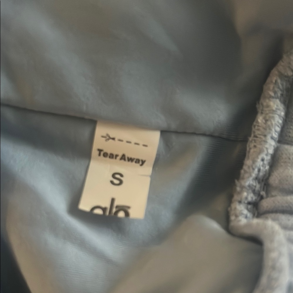 Alo Yoga Baby Blue Racerback Scoop Neck Sweatshirt Bra S Like New - Picture 5 of 5